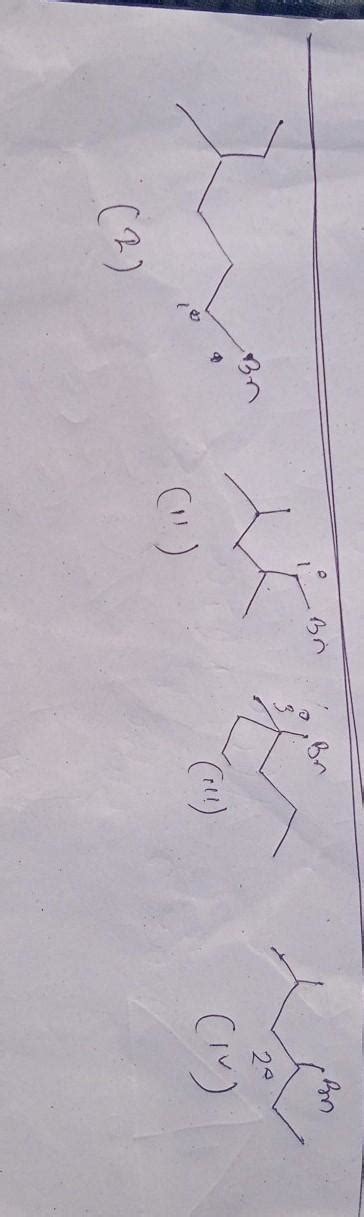 Arrange the following alkyl bromides in decreasingorder of rates of SN2 ...