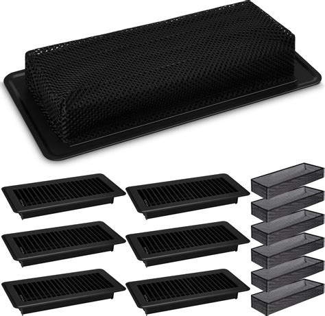 Baquler 12 Pcs Floor Vents Register with Cover Trap 4" x 10" Set ...