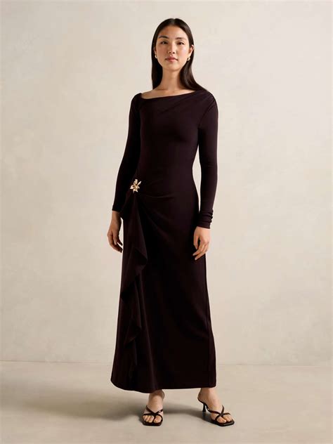 Maya Long Sleeve Ruffle Maxi