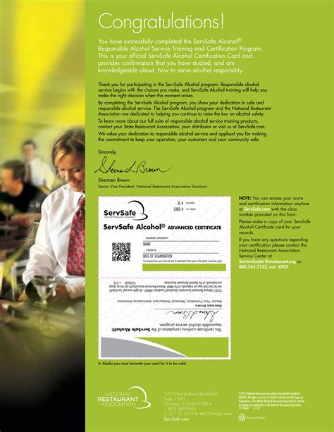 ALCOHOL ADVANCED CERTIFICATE WALLET CARD | PDF