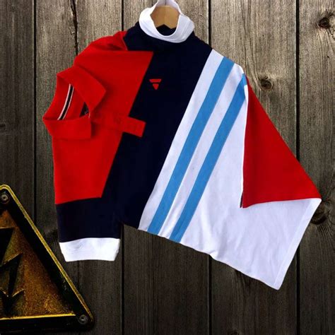 Men stylish T Shirt Red, Navy blue, White with Turquoise Blue stripe ...