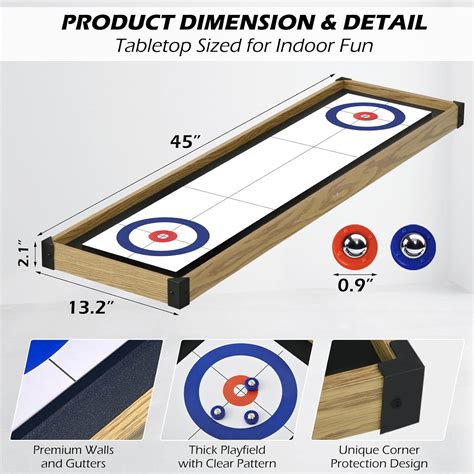 RayChee Shuffleboard and Curling 2 in 1 Board Games, India | Ubuy
