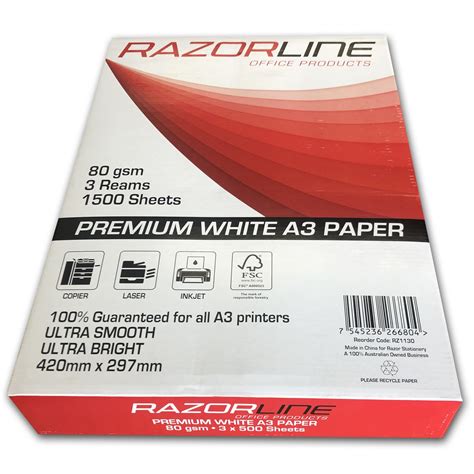 EXCELLENT A3 80gsm WHITE COPY PAPER (REAM) – PERTH METRO ONLY***DUE ...