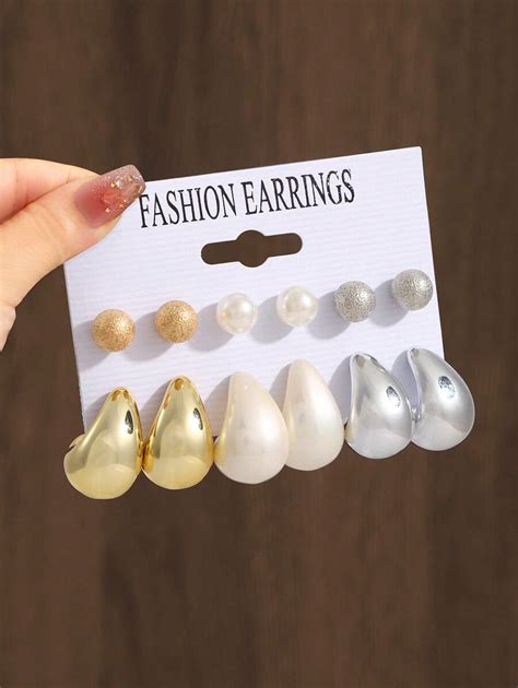 12pcs Classic Minimalist Multi-Color Hoop Earrings Set, Elegant Design ...
