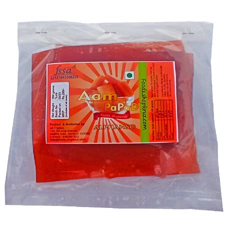 Foods.shopkruz Alphonso Meetha Aam Papad, 400 grams Mango bar : Amazon ...