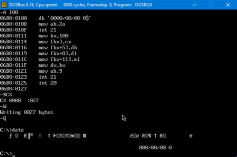 Image result for DOSBox Debug Command