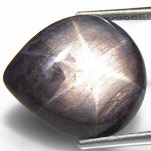 13.13-Carat Pear-Shaped Violetish Black Star Sapphire (AIGS) :: $328 ...