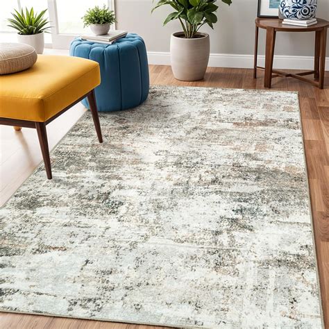 Amazon.com: Washable Abstract Area Rug 3X5 - Rugs for Living Room Large ...