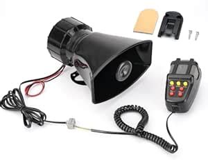 HANABI Police Horn Siren for Cars Jeeps suvs 7 Tone Loud Hooter with ...