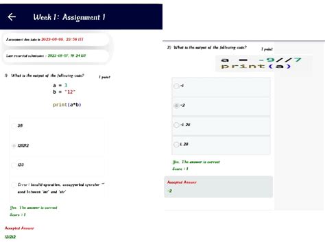 Week 1 & 4 Python Assignments - Print PDS - NPTEL - Studocu