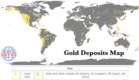 Map Of Gold Deposits In The World