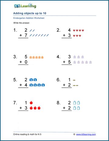 Image result for Addition Worksheet K5 Learning