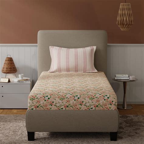 Buy BICHAUNA Amelia 120TC Floral Printed 2Pcs Single Bedsheet Set from ...