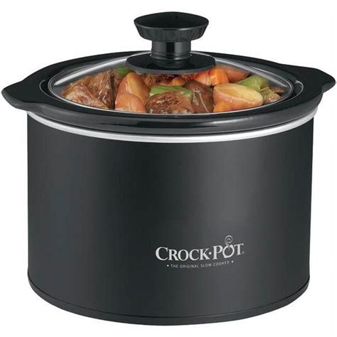 Crock-Pot Original 1.5-Quart Round Slow Cooker - Small Dish, Black ...