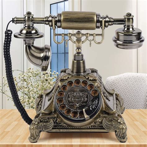 Buy CNCEST Retro Vintage Telephone, Resin Imitation Copper Vintage ...