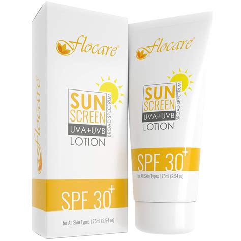 Flocare Non Oily Light Sunscreen Lotion with Broad Spectrum SPF 30, Sun ...