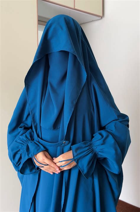 Saudi or Irani Jilbab Full Length Blue and Noise Pc Firdous Fabric ...