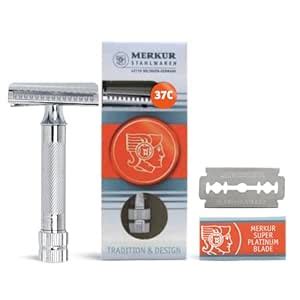 MERKUR Slant Bar MK-37C, Double Edge Safety Razor : Amazon.in: Health ...