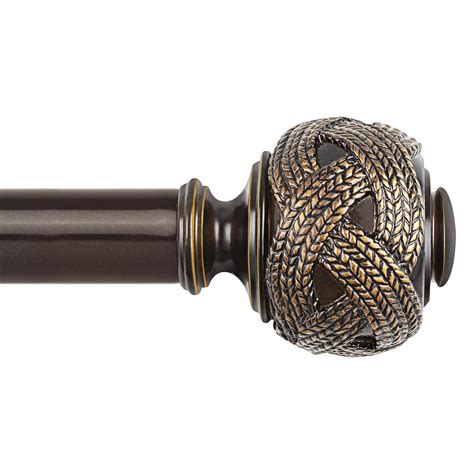 Bronze Curtain Rod With Leaf Finial at Andrea Delreal blog
