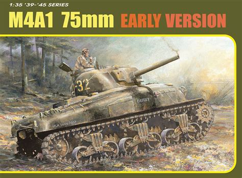 1/35 WW.II アメリカ軍 M4A1シャーマン 75mm砲搭載 初期型 マジックトラック/アルミ砲身/3Dプリント 増加装 ...