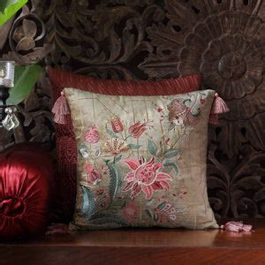 Buy Imperial Suzani Embroidered Cushion Cover - Jaal Beige at Kainaat ...
