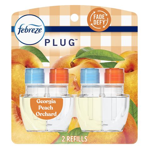 Febreze Air Freshener Plug In Refill Georgia Peach Orchard Odor ...