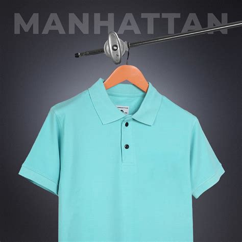 Pure Cotton Polo Plain T Shirts (Mint Blue) Without Pocket – Pitshirts