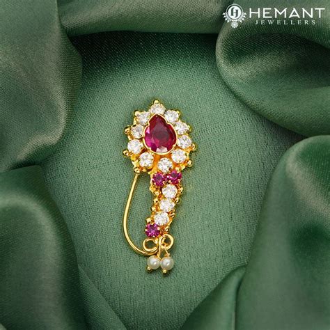 Traditional Maharashtrian Kolhapuri Micro Gold Plated Nath D (Nose Pin ...