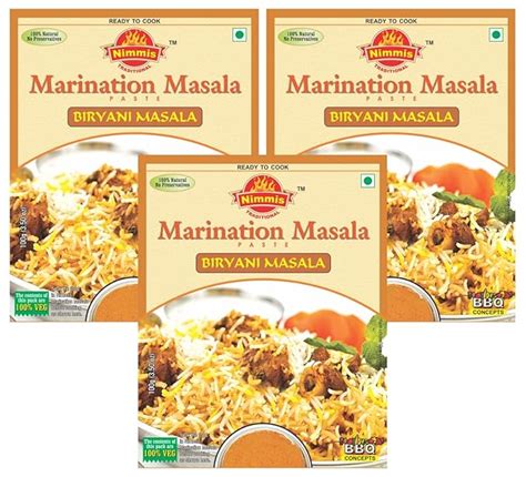 Nimmi's Marination Grill Masala (Biryani, Biryani, Biryani) Combo of 3 ...