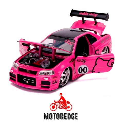 Hello Kitty Nissan Skyline GTR R34 2002 1:24 Jada | Motoredge México ...
