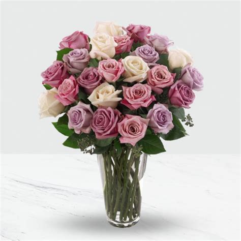Purple Roses In A Vase
