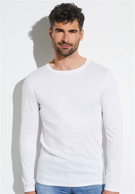 Sea Island | T-Shirt Long Sleeve - white - Zimmerli of Switzerland