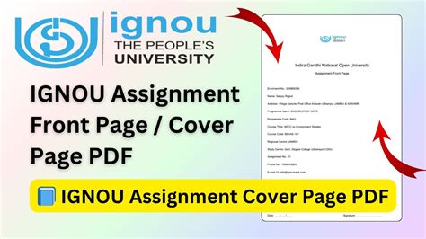 Image result for IGNOU Assignment Cover Page