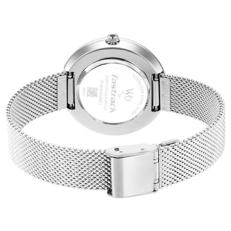 Buy Online Fastrack Vyb Mirage Quartz Analog White Dial Stainless Steel ...
