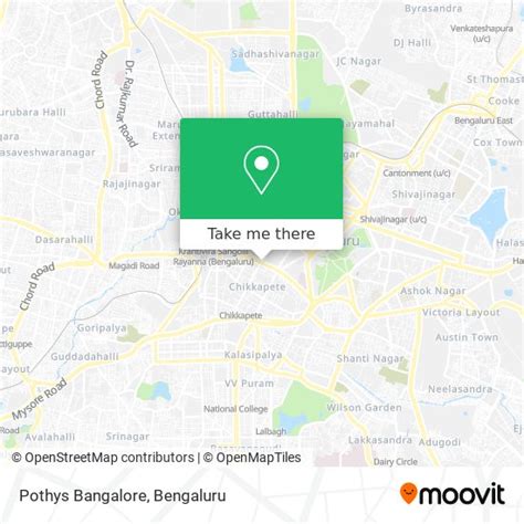 How to Get to Pothys Bangalore in Gandhi Nagara by Bus or Metro?