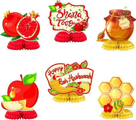Buy Rosh Hashanah Honeycomb Centerpiece Decoration Table Toppers Jewish ...