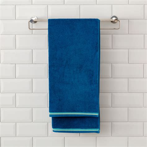 Buy Medley - Blue Solid Cotton Bath Towel from Home Centre at just INR ...