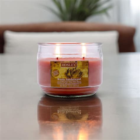 Buy HOSLEY Rustic Sandalwood Scented Jar Candle from Hosley at just INR ...