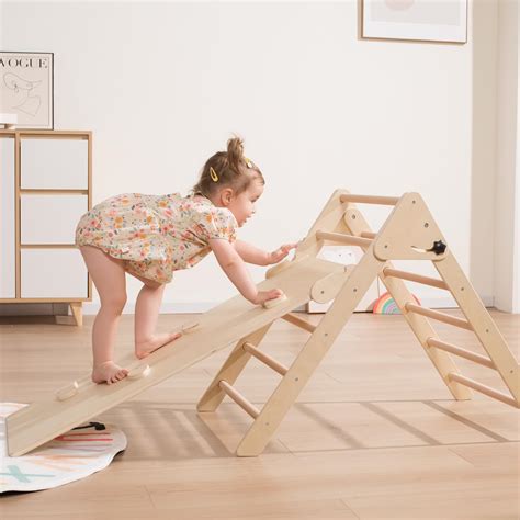 Buy Giant beanUpgraded Version Foldable Wooden Climbing Triangle with ...