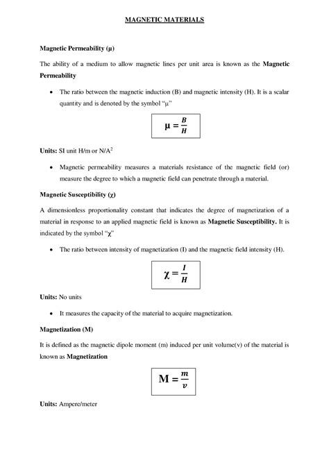 Magnetic materials - For BEEE - MAGNETIC MATERIALS Magnetic ...