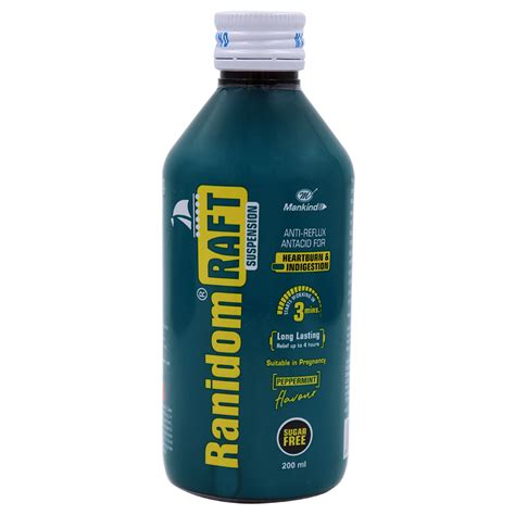 Ranidom Raft Sugar Free Peppermint Flavour Suspension | Uses, Side ...