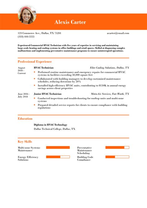 Hvac Job Description Sample