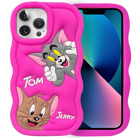 AE Mobile Accessories Silicone Cute 3D Cartoon Back Cover for iPhone 15 ...