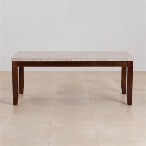 Buy (Refurbished) Oxville Marble Top 8-Seater Dining Table - Brown from ...