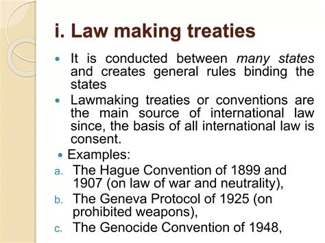 Examples Of Treaties In International Law