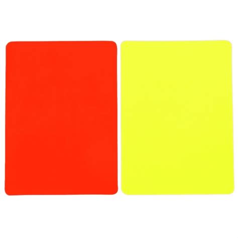 Red and Yellow Cards Set for Referee in Football Match. Soccer Referee ...