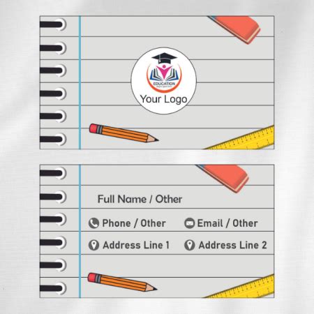 Teacher Visiting Card Design - Visiting Card Designs - Visiting Cards