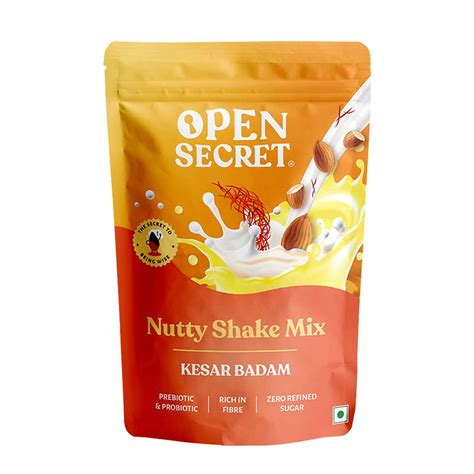 Open Secret Thandai | 225g | Kesar Badam Powder Mix, Mixer of Elachi ...