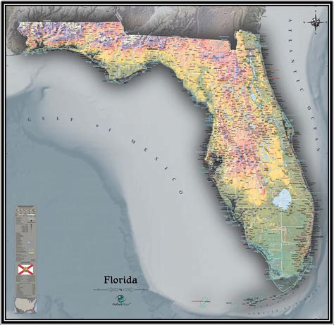 Topigraphical Map Of Florida Panhandle | Maps Of Florida