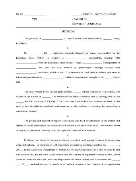louisiana permit to sell title Doc Template | pdfFiller